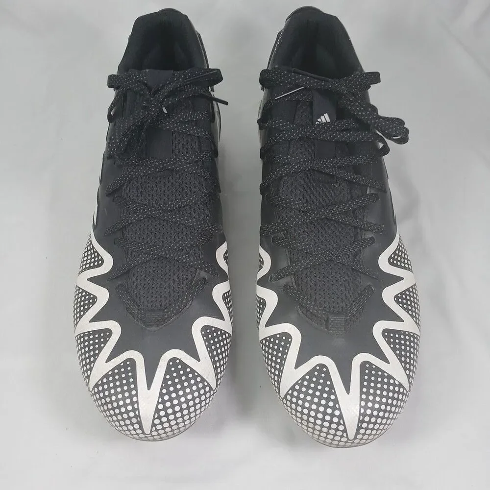 Adidas Freak Men’s 13 Black White Football Cleats Molded TPU Studs Turf Shoes